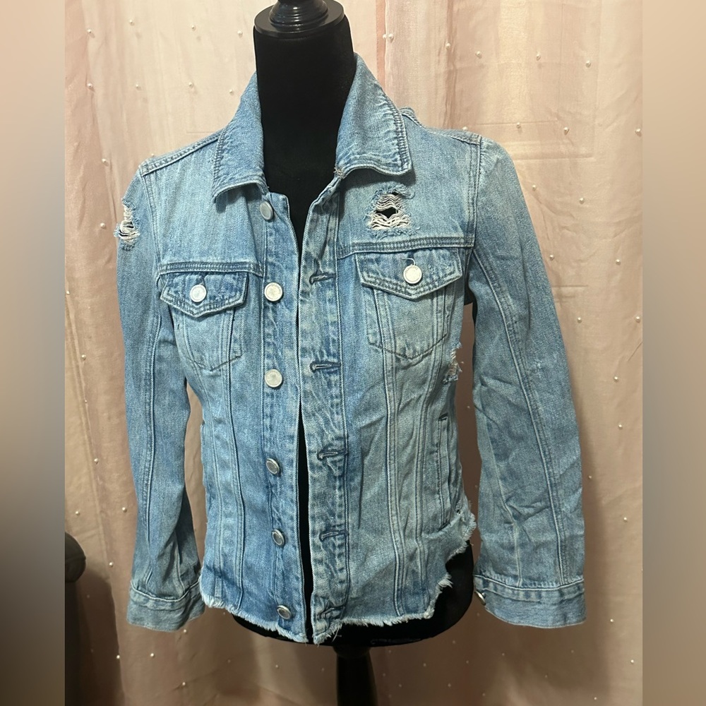 BLANKNYC Denim distressed jean jacket xs